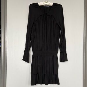 Ramy Brook Black Long Sleeve Cocktail Dress